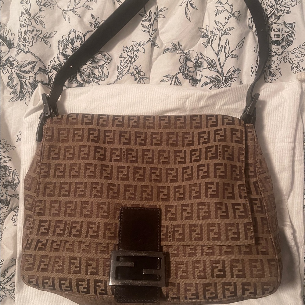 Fendi Monogram Brown mama Baguette